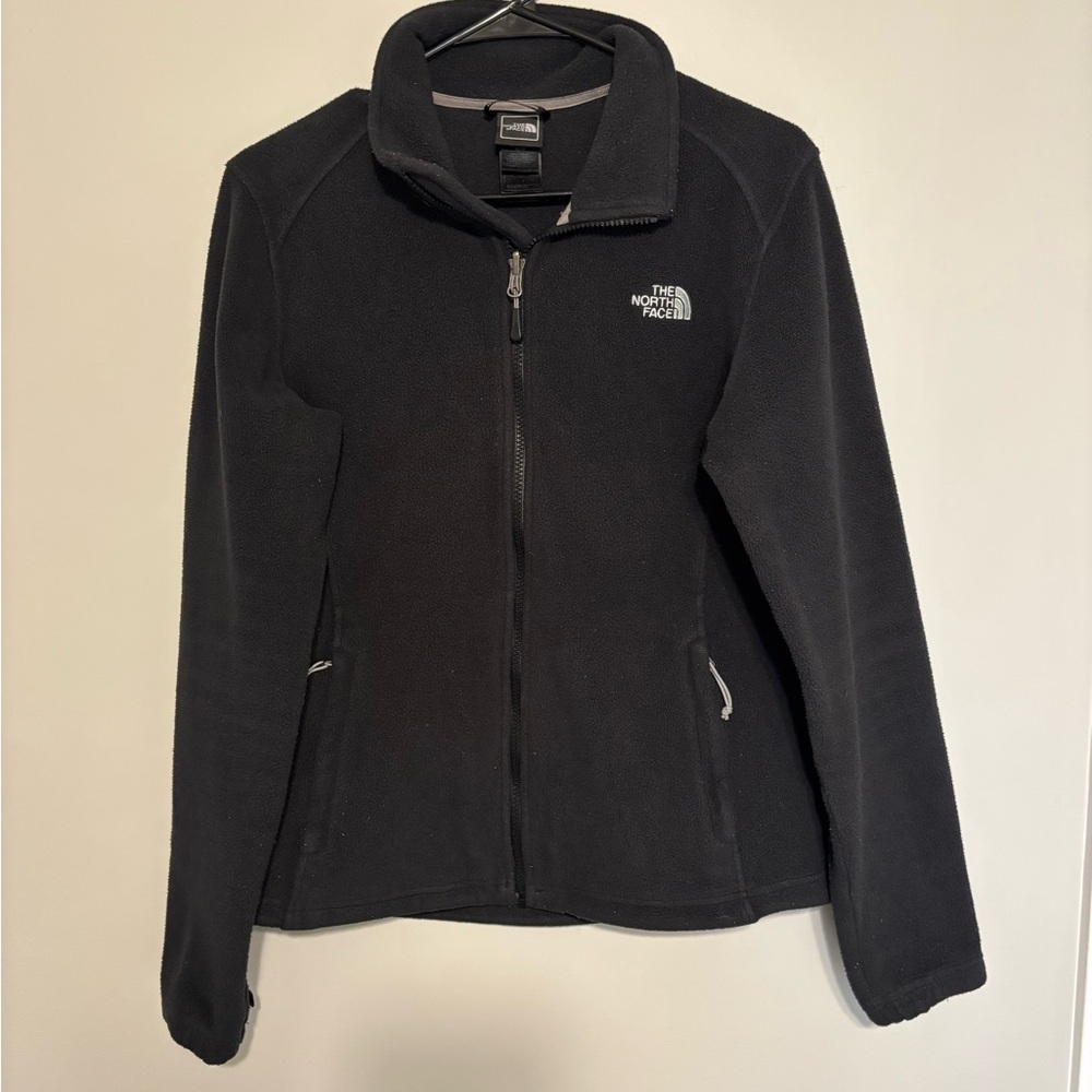 The North Face Women's Black Fleece Full Zip Jacket with Pockets, Good Condition